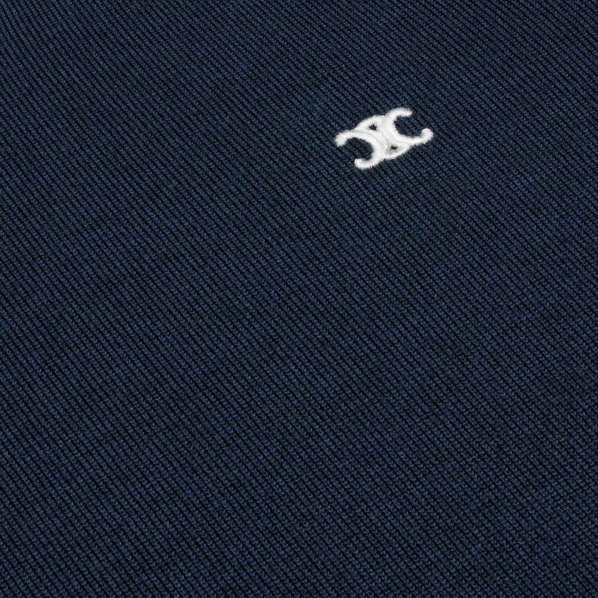 îmbrăcăminte ro CELINE bărbați pulover triomphe cu gât roșu din lână 8R6R601964