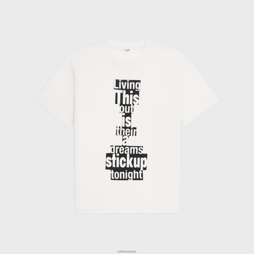 îmbrăcăminte ro CELINE bărbați tricou dash snow din bumbac jerseu 8R6R601814