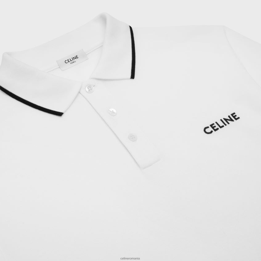 îmbrăcăminte ro CELINE bărbați tricou polo clasic din piqué de bumbac 8R6R601936