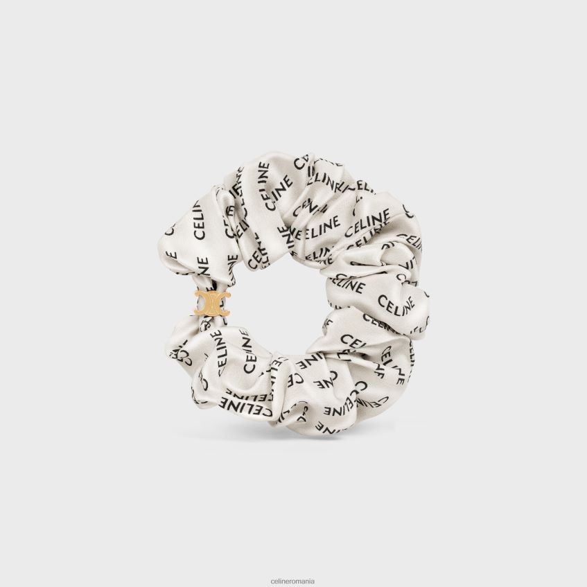 accesorii ro CELINE femei rayure scrunchy din alamă de mătase cu finisaj 8R6R601236