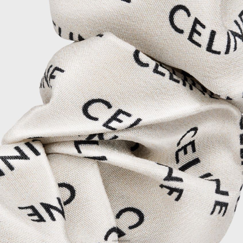 accesorii ro CELINE femei rayure scrunchy din alamă de mătase cu finisaj 8R6R601236