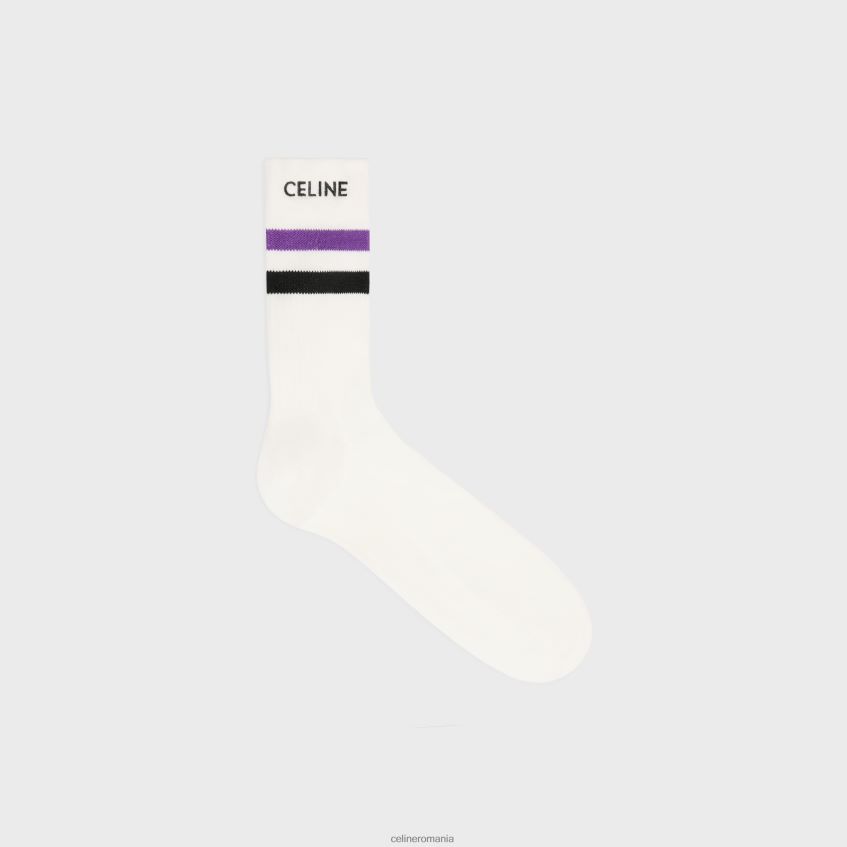 accesorii ro CELINE bărbați ciorapi din bumbac cu dungi 8R6R602198