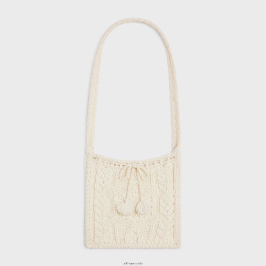 accesorii ro CELINE femei geanta din lana mohair triomphe aran 8R6R601190