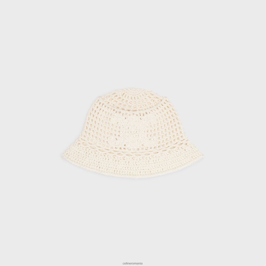 accesorii ro CELINE femei beanie triomphe cloche din bumbac croșetat 8R6R601225