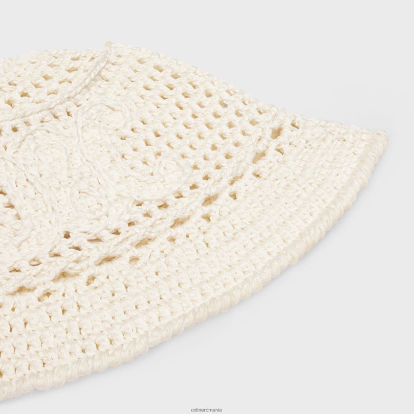 accesorii ro CELINE femei beanie triomphe cloche din bumbac croșetat 8R6R601225