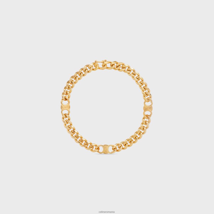 accesorii ro CELINE femei Brățară mică gourmette triomphe din alamă cu finisaj 8R6R601278