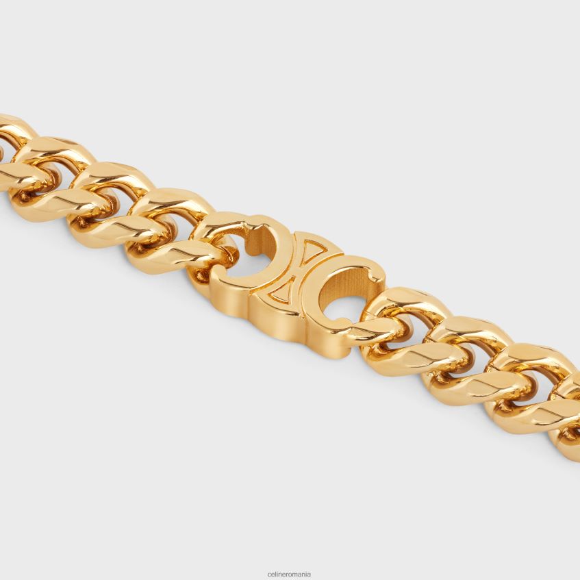 accesorii ro CELINE femei Brățară mică gourmette triomphe din alamă cu finisaj 8R6R601278