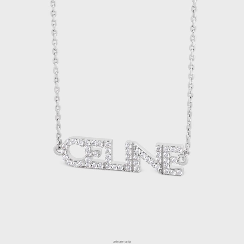 accesorii ro CELINE femei Bratara din strass monocrom din alama cu finisaj rodiu si cristale 8R6R601252