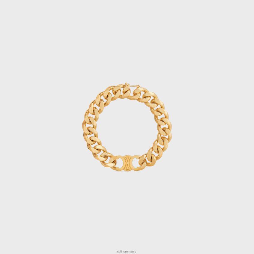 accesorii ro CELINE femei Bratara triomphe gourmette din alama cu finisaj 8R6R601311