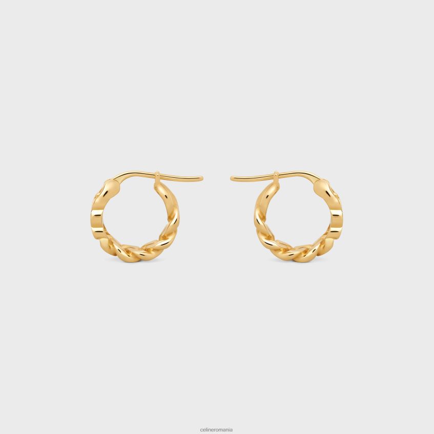 accesorii ro CELINE femei Cercuri mici gourmette triomphe din alamă cu finisaj 8R6R601279