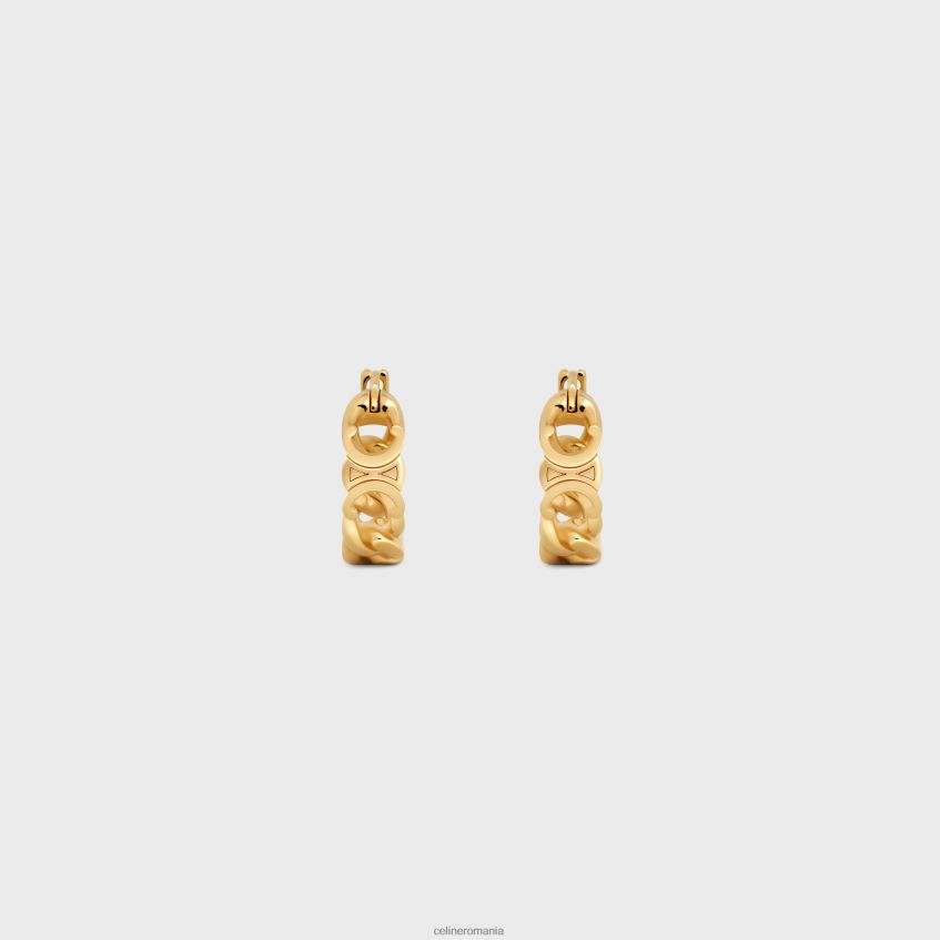 accesorii ro CELINE femei Cercuri mici gourmette triomphe din alamă cu finisaj 8R6R601279