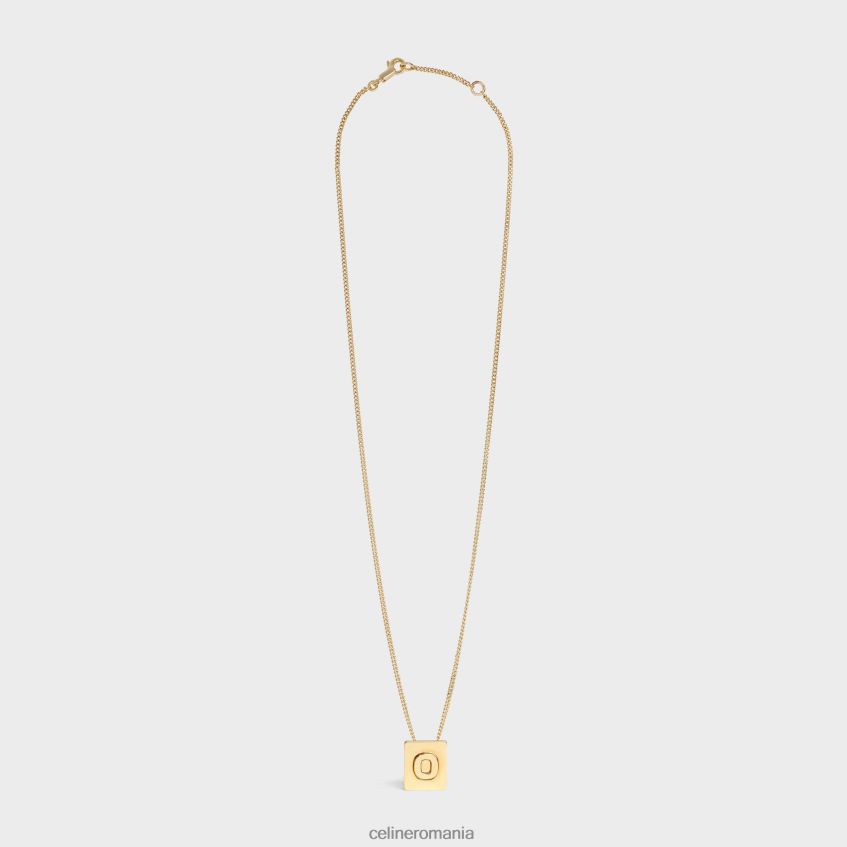 accesorii ro CELINE femei alfabet o colier din alamă cu finisaj 8R6R601338