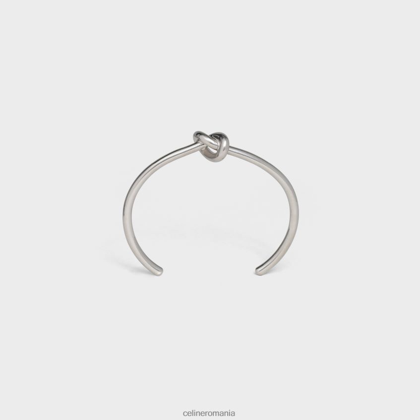 accesorii ro CELINE femei brățară extra-subțire cu nod din alamă cu finisaj rodiu 8R6R601368