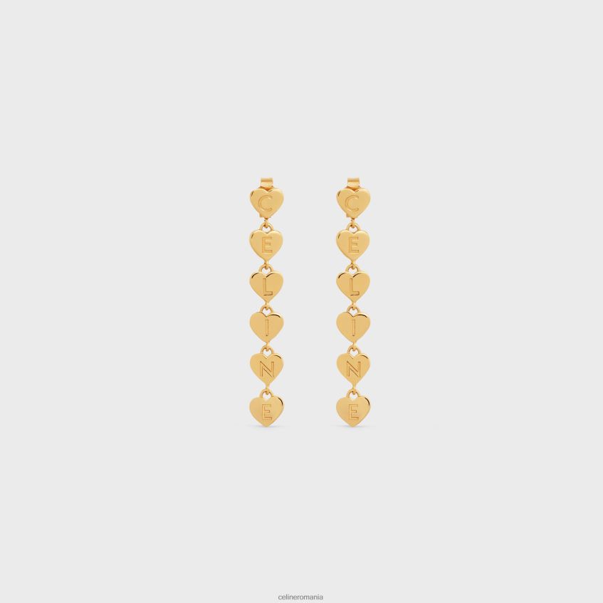 accesorii ro CELINE femei cercei coeur din alama cu finisaj 8R6R601264