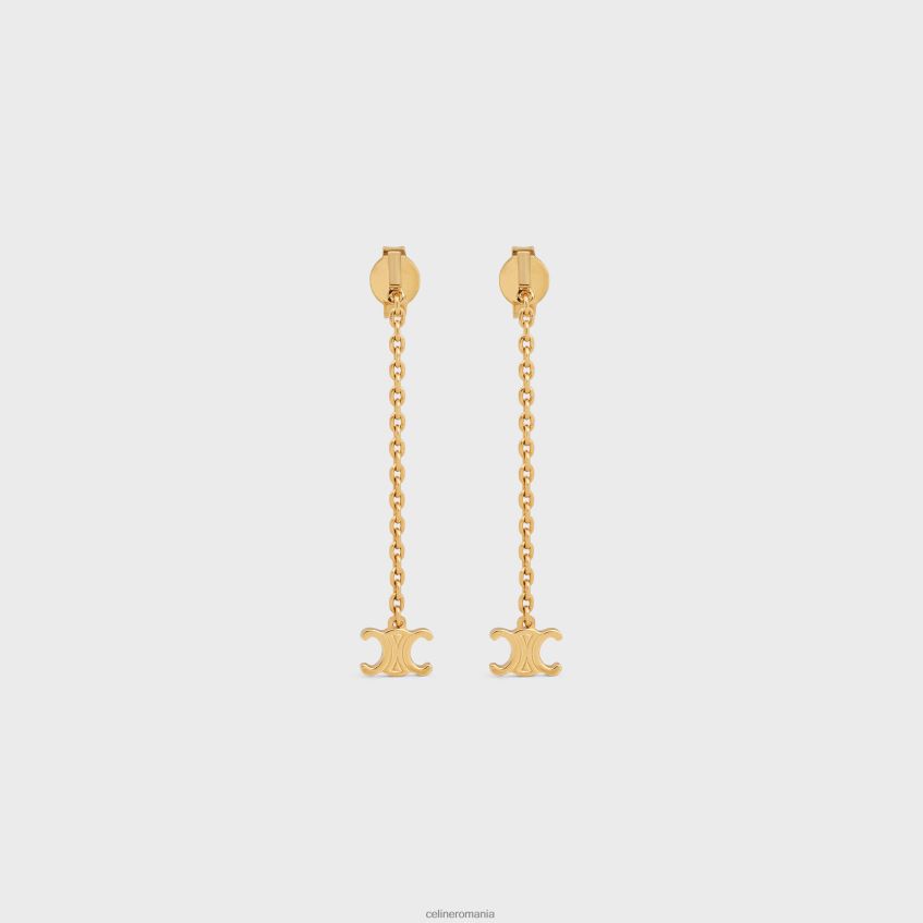 accesorii ro CELINE femei cercei triomphe mini triomphe din alamă cu finisaj 8R6R601298