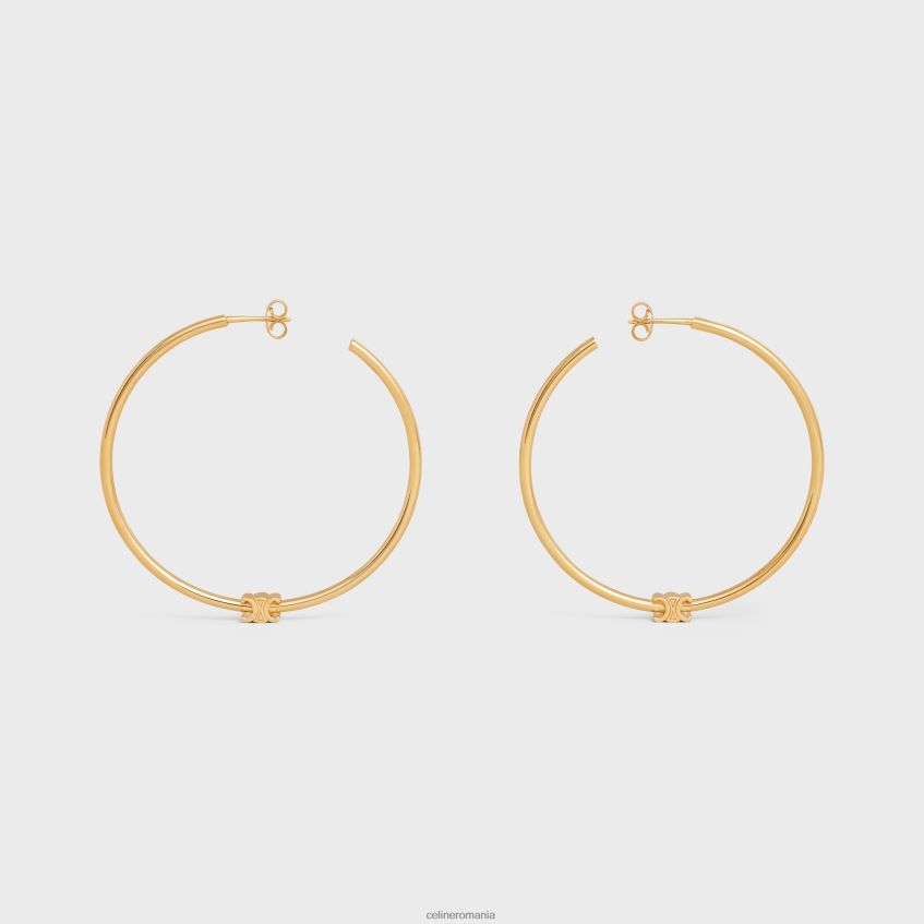 accesorii ro CELINE femei cercuri mari triomphe din alamă cu finisaj 8R6R601260