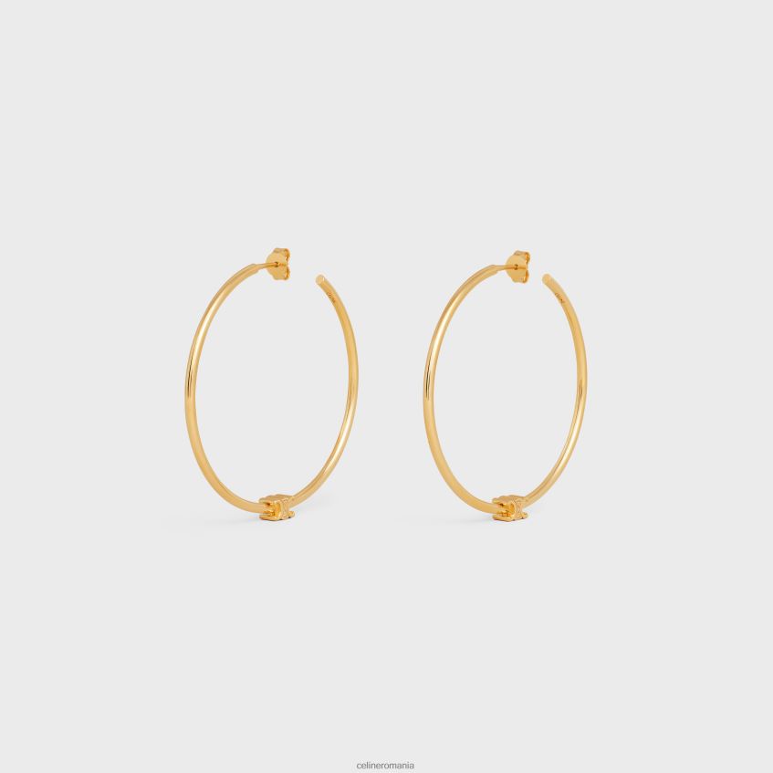 accesorii ro CELINE femei cercuri mari triomphe din alamă cu finisaj 8R6R601260