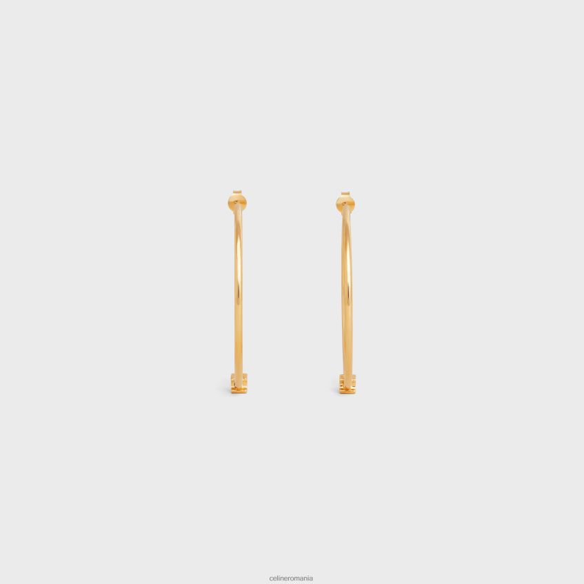 accesorii ro CELINE femei cercuri mari triomphe din alamă cu finisaj 8R6R601260