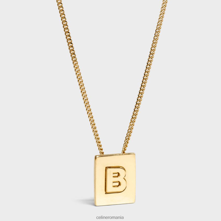 accesorii ro CELINE femei colier alfabet b din alamă cu finisaj 8R6R601325