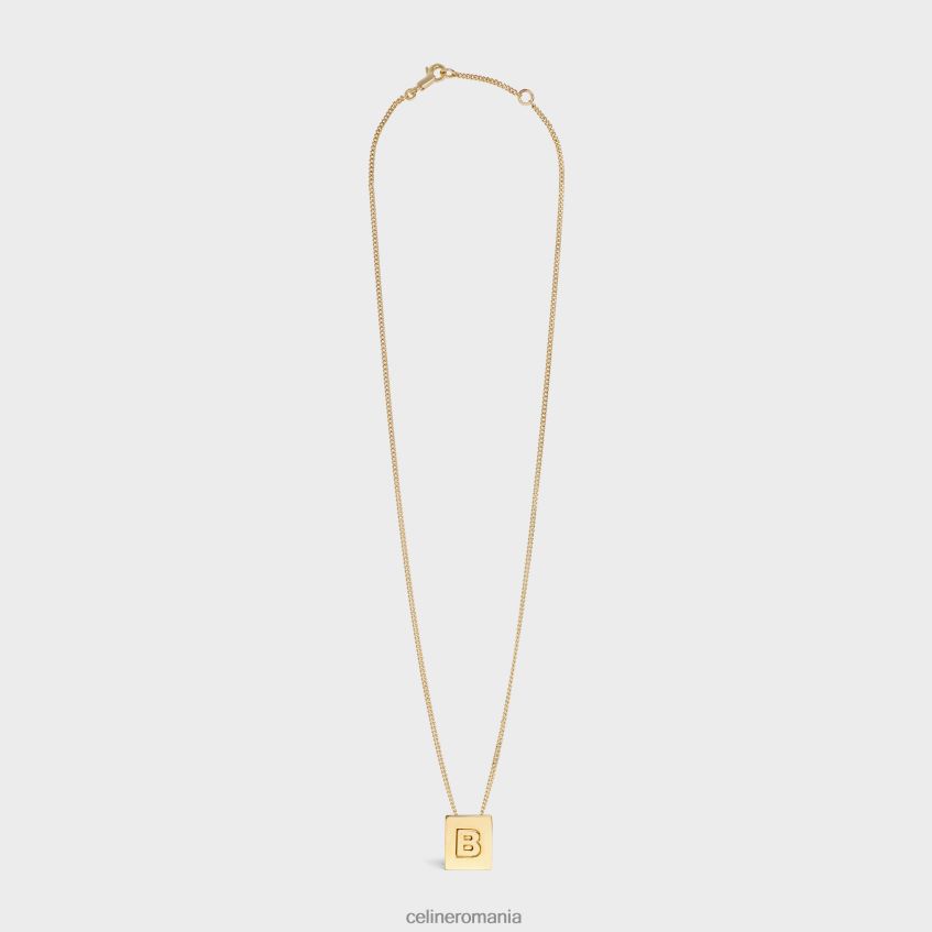 accesorii ro CELINE femei colier alfabet b din alamă cu finisaj 8R6R601325