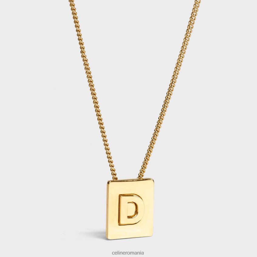 accesorii ro CELINE femei colier alfabet d din alamă cu finisaj 8R6R601327