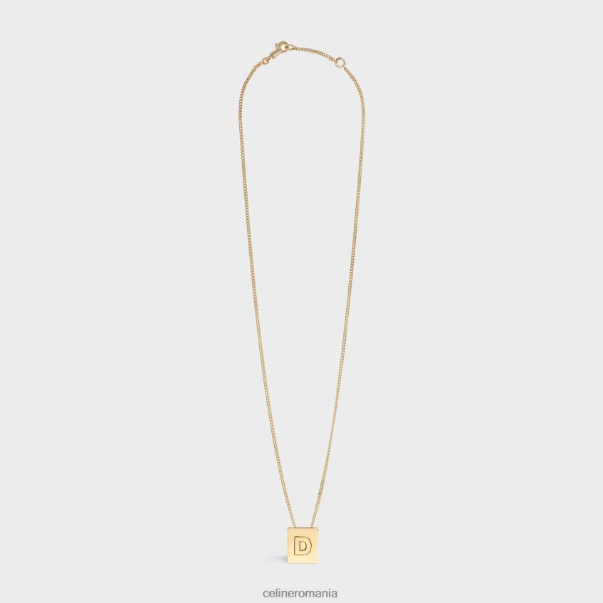 accesorii ro CELINE femei colier alfabet d din alamă cu finisaj 8R6R601327