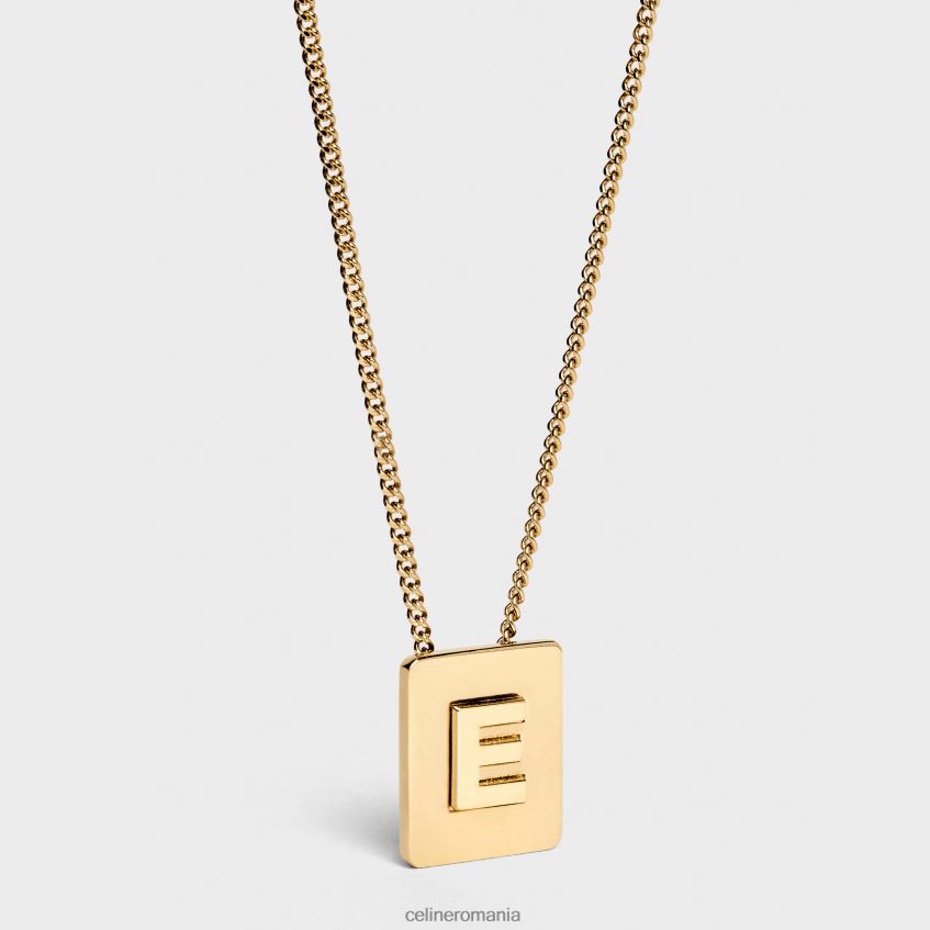 accesorii ro CELINE femei colier alfabet e din alamă cu finisaj 8R6R601328