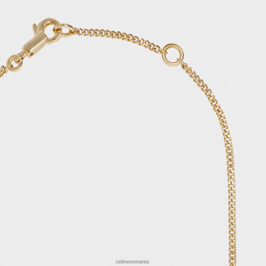 accesorii ro CELINE femei colier alfabet e din alamă cu finisaj 8R6R601328
