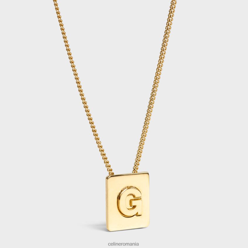accesorii ro CELINE femei colier alfabet g din alamă cu finisaj 8R6R601330