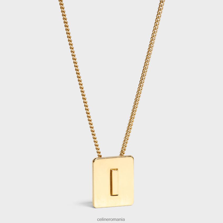 accesorii ro CELINE femei colier alfabet i din alamă cu finisaj 8R6R601332