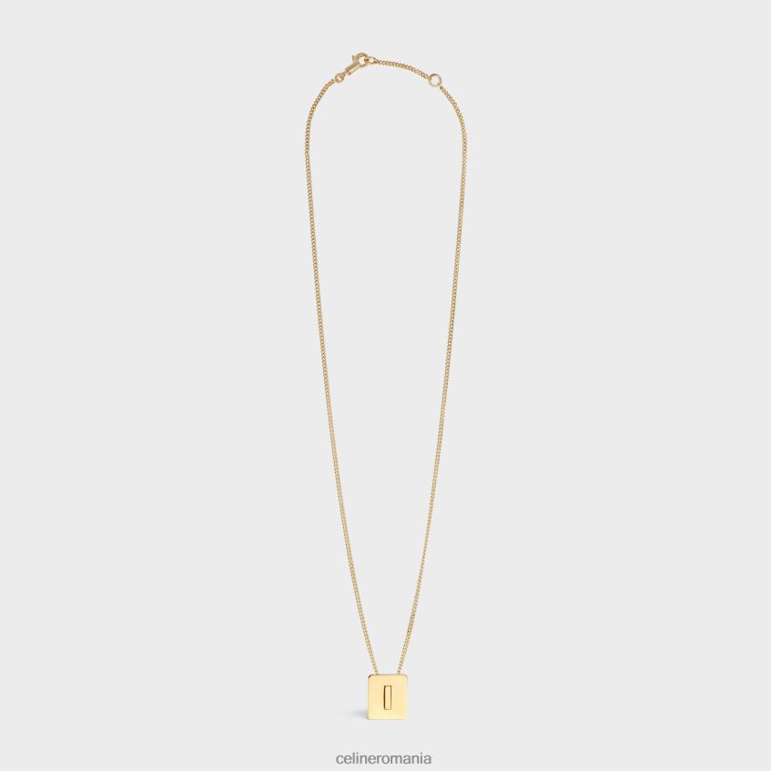 accesorii ro CELINE femei colier alfabet i din alamă cu finisaj 8R6R601332