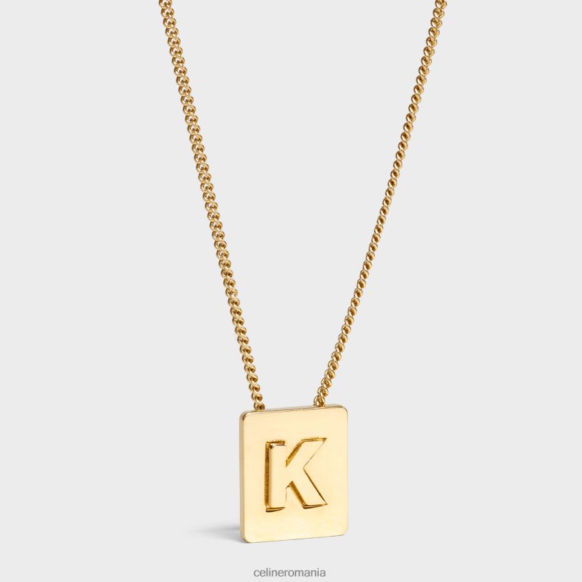 accesorii ro CELINE femei colier alfabet k din alamă cu finisaj 8R6R601334