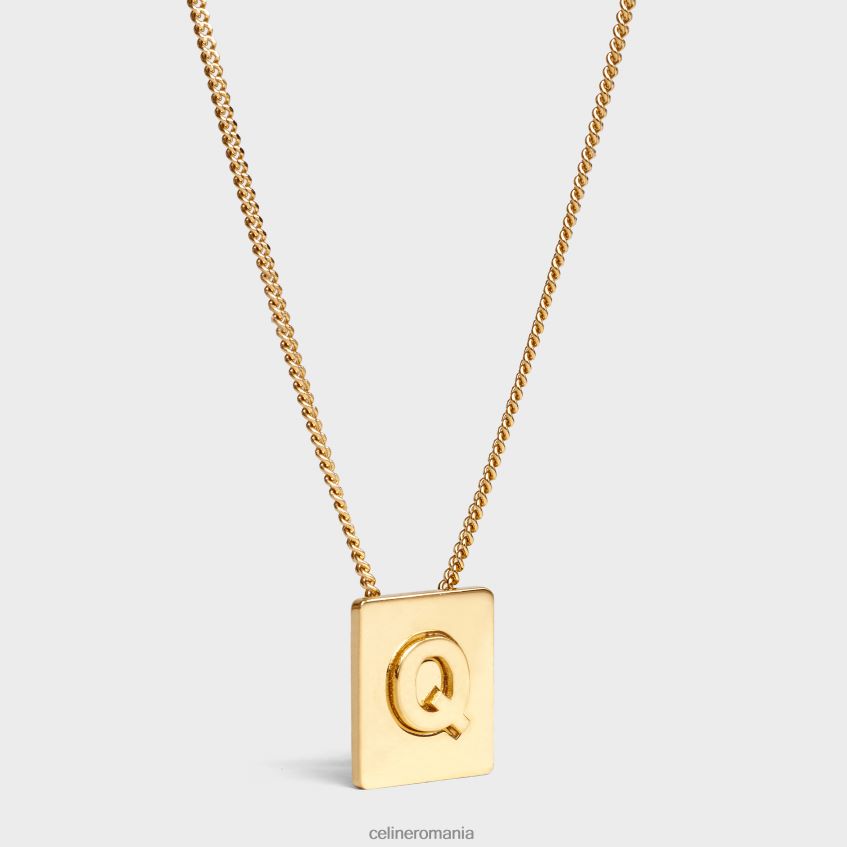 accesorii ro CELINE femei colier alfabet q din alamă cu finisaj 8R6R601340