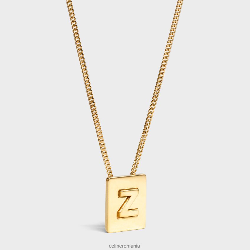 accesorii ro CELINE femei colier alfabet z din alamă cu finisaj 8R6R601349