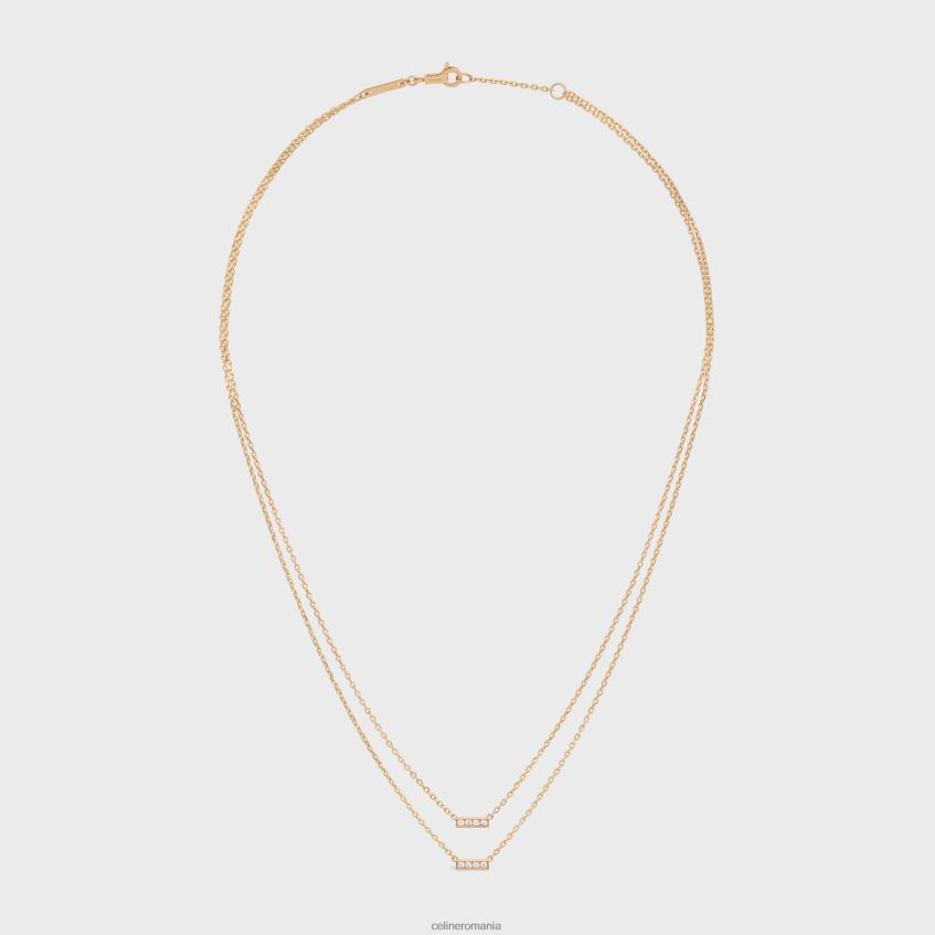 accesorii ro CELINE femei colier dublu linie din diamante 8R6R601390