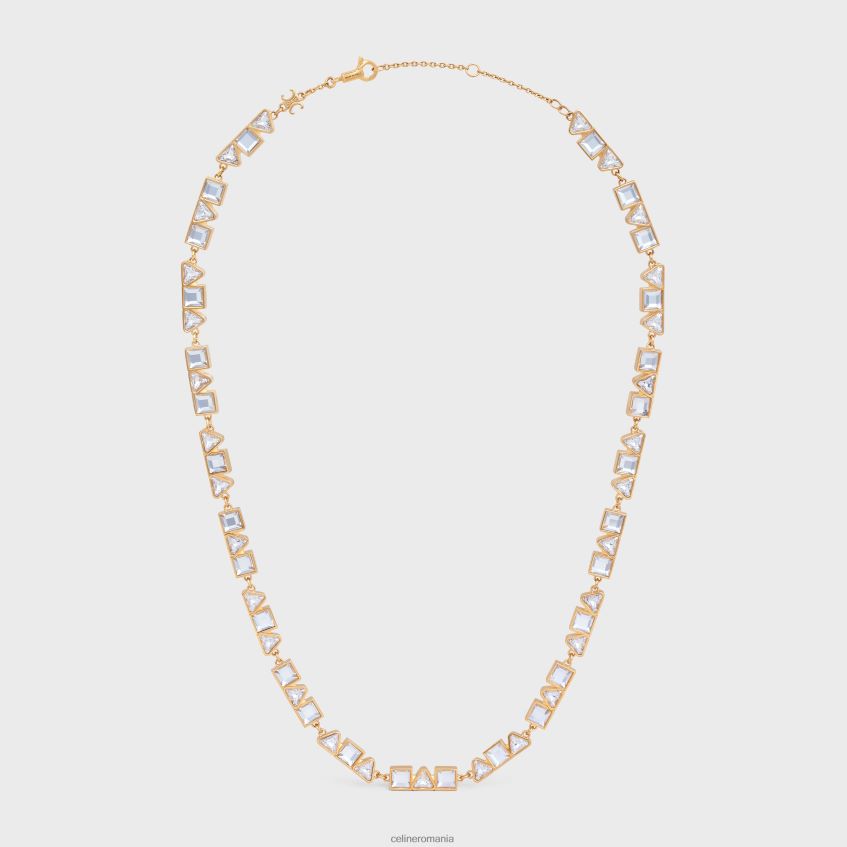 accesorii ro CELINE femei colier geometric din alama cu finisaj si strass 8R6R601265