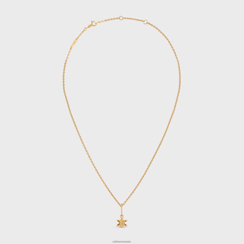 accesorii ro CELINE femei colier solitaire triomphe din alamă cu finisaj 8R6R601270