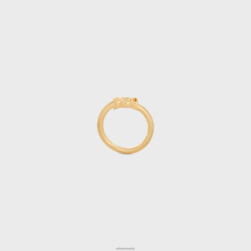 accesorii ro CELINE femei inel asimetric triomphe din alamă cu finisaj 8R6R601293