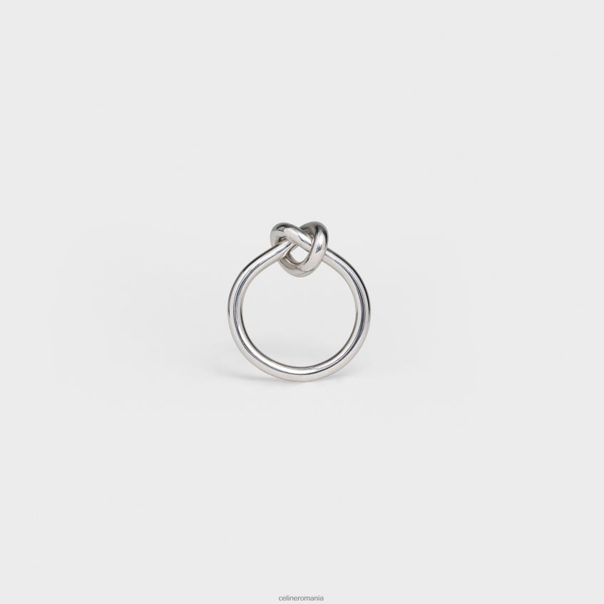 accesorii ro CELINE femei inel cu nod din alama cu finisaj rodiu 8R6R601376