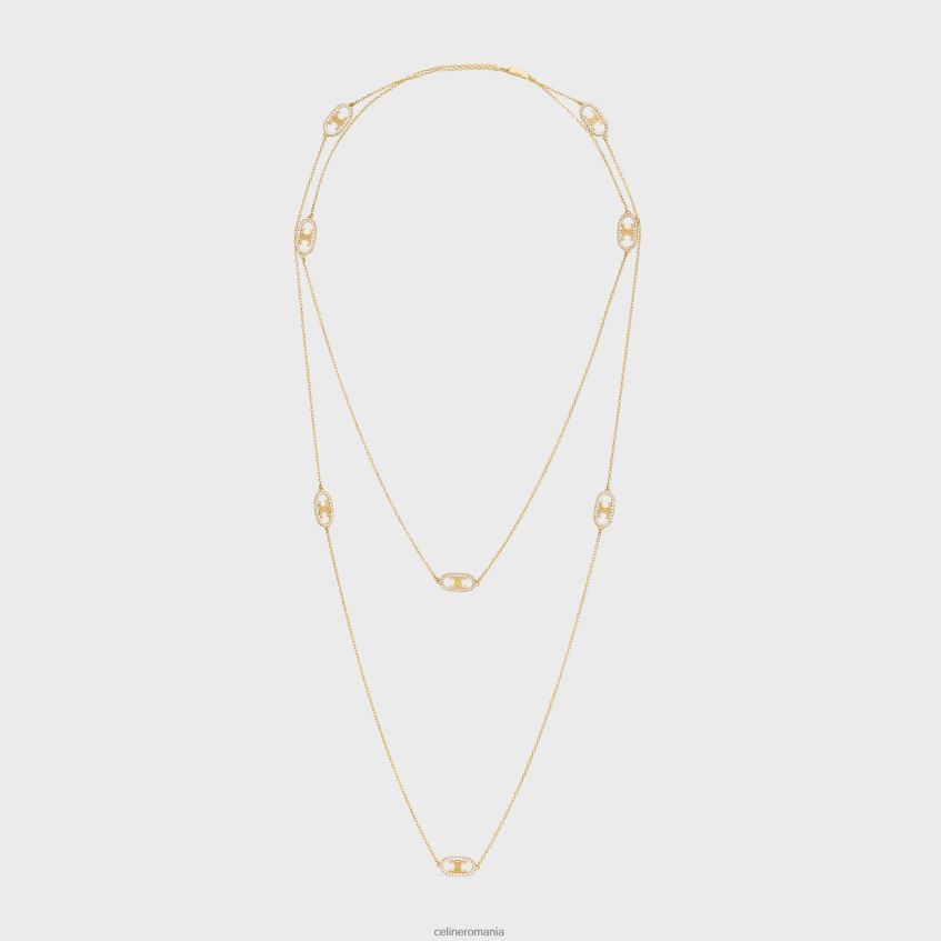 accesorii ro CELINE femei maillon triomphe sautoir în diamante 8R6R601389