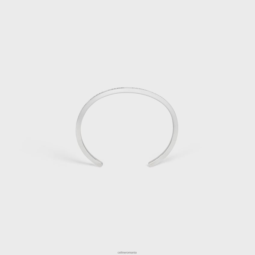 accesorii ro CELINE femei manșetă paris subțire din alamă cu finisaj rodiu 8R6R601366
