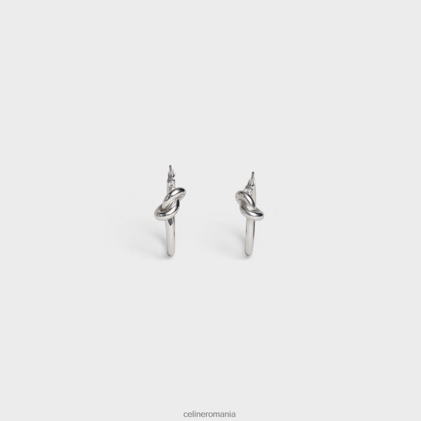 accesorii ro CELINE femei înnodați cercuri mici din alamă cu finisaj rodiu 8R6R601352