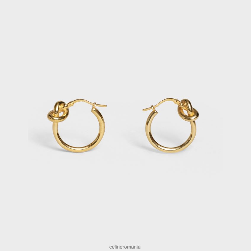 accesorii ro CELINE femei nod cercuri mici din alamă cu finisaj 8R6R601351