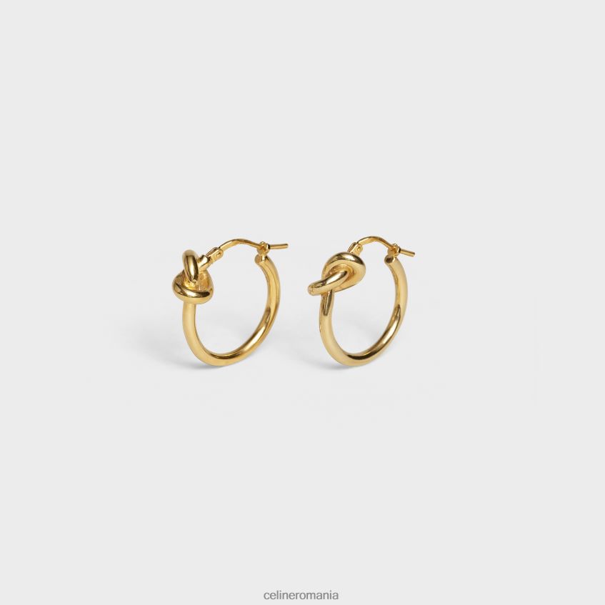 accesorii ro CELINE femei nod cercuri mici din alamă cu finisaj 8R6R601351