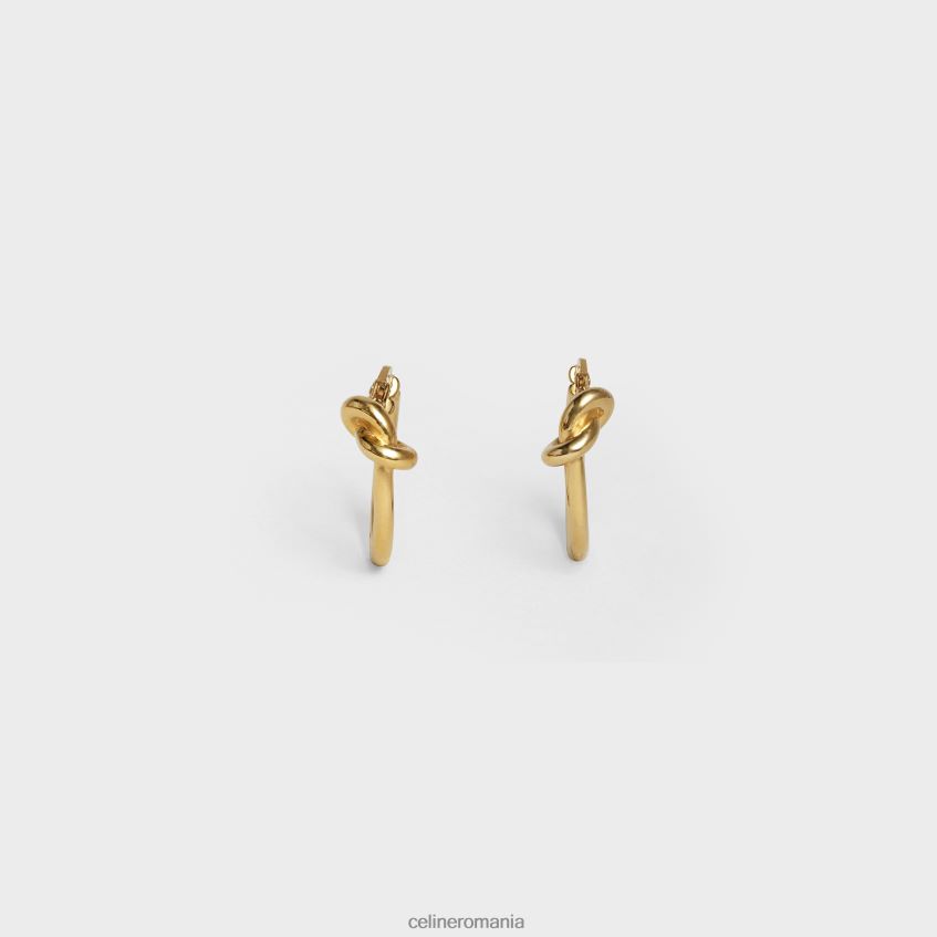 accesorii ro CELINE femei nod cercuri mici din alamă cu finisaj 8R6R601351