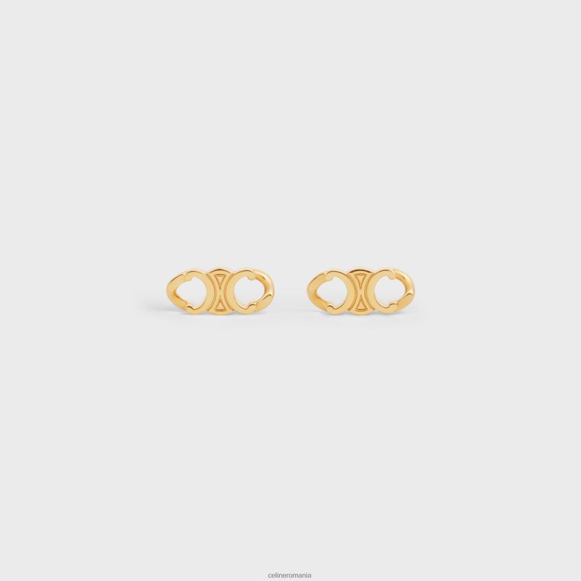 accesorii ro CELINE femei Știfturi triomphe gourmette din alamă cu finisaj 8R6R601312