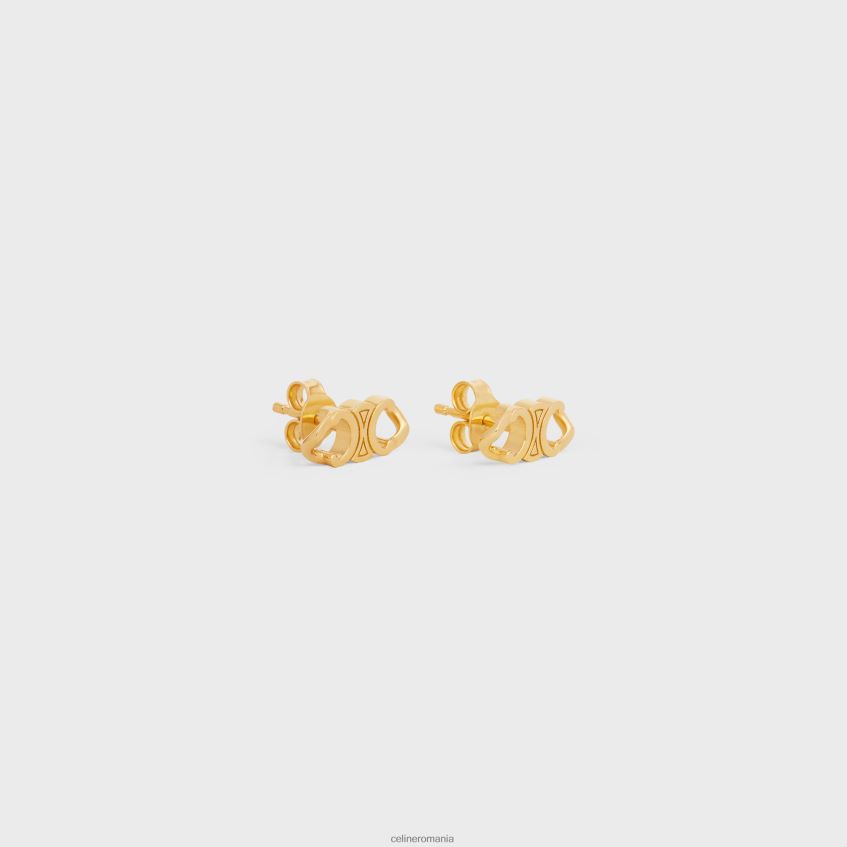 accesorii ro CELINE femei Știfturi triomphe gourmette din alamă cu finisaj 8R6R601312