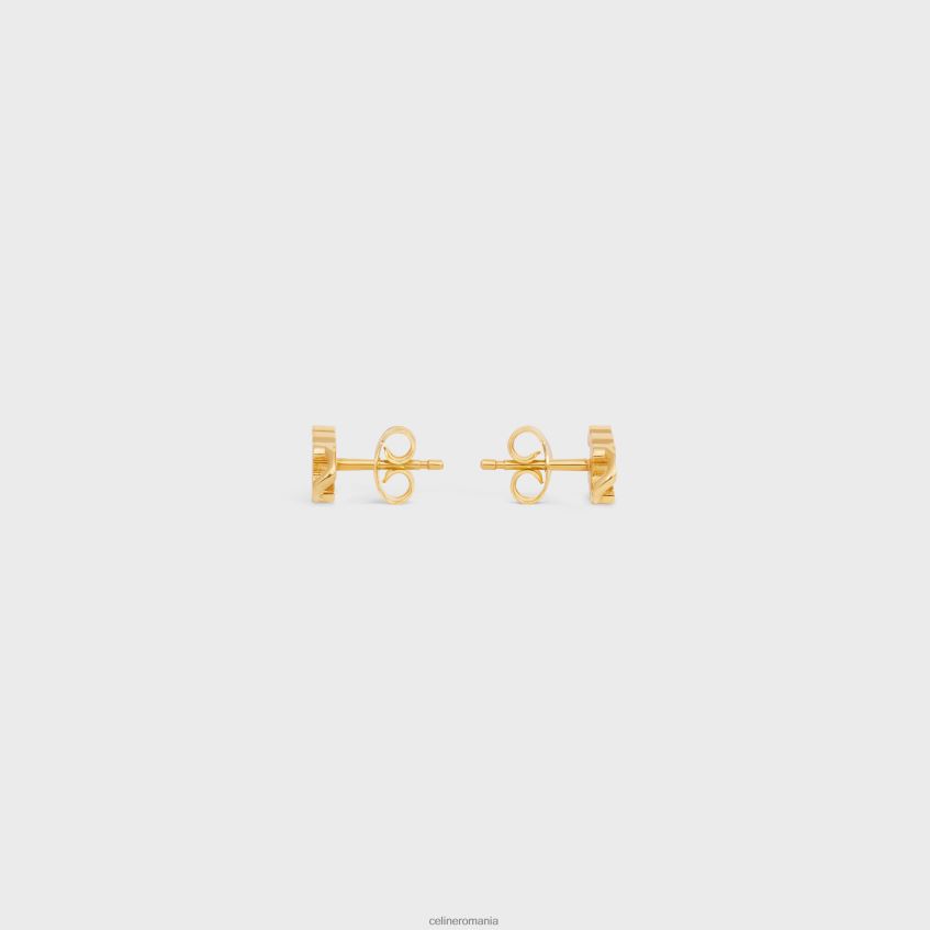 accesorii ro CELINE femei Știfturi triomphe gourmette din alamă cu finisaj 8R6R601312