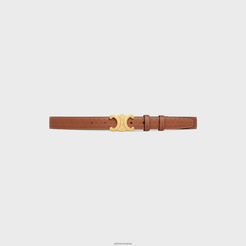 accesorii ro CELINE femei centură medie triomphe din piele de vițel naturală cu triomphe în relief 8R6R601020