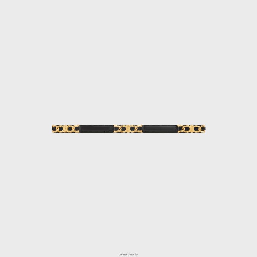 accesorii ro CELINE femei centura ajustabila mica gourmette triomphe din piele taurillon 8R6R601090